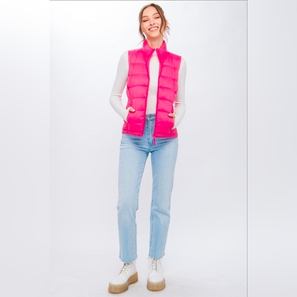 Love Tree Puffer Vest Small Pink - Picture 2 of 2